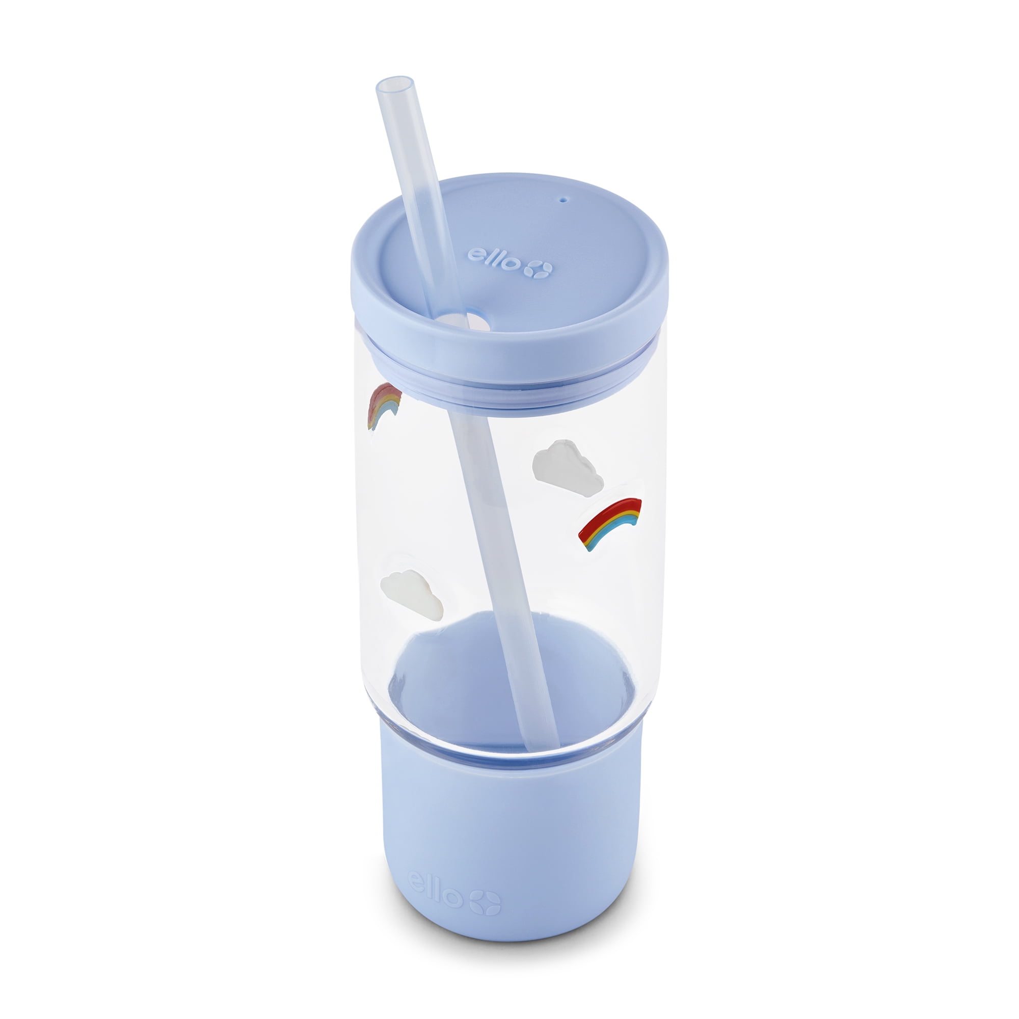 Ello Charmed 18oz Glass Tumbler with Lid and Straw