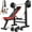 Scarlet, variant on OPPSDECOR 900lbs 6 in 1 Weight Bench Set with Squat Rack, Workout Bench with Leg Extension Preacher Curl Rack Multi-Function Bench Press Set for Home Gym, ZWX1113 New Version Weight Bench