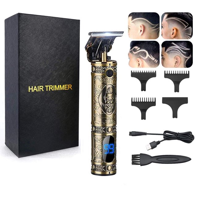 Cortadora De Pelo Profesional Para Hombre, Recortadora De Pelo Inalámbrica Sin Huecos, Kit Profesional De Corte De Pelo Y Aseo Para Hombre, Pantalla Led Recargable Jormftte WRMH-317