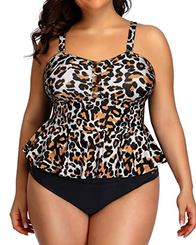 Yonique Halter Flyaway Tankini Swimsuits for Women 2 Piece Slimming Bathing Suit 