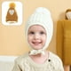 thumbnail image 4 of Bienvenido Love Gorro de punto para bebé con bola de pelo, protección para los oídos y gorro infantil calentito de terciopelo, 4 of 5