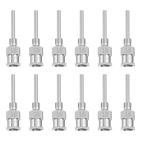 

12Pcs Stainless Steel Unbending Dispensing Needles Accuracy Precision Blunt Tips