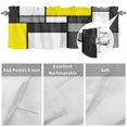 thumbnail image 4 of Curtain Valance for Windows, Yellow Gray White Color Block Kitchen Valances Rod Pocket Short Curtains, Modern Geometric Square Window Valance for Bedroom Bathroom Living room 42x18in, 4 of 9