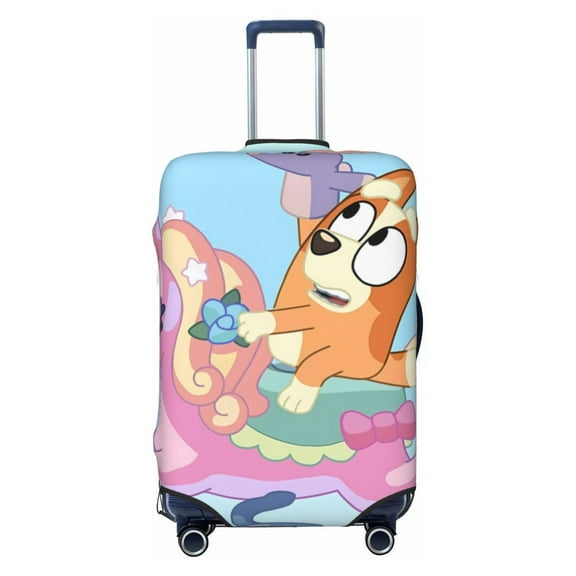 Saiise Bluey Luggage Suitcase Covers Elastic Washable Luggage Protector Travel Suitcase Protective Cover For Unisex Fits 18-32 Inch Luggage(No luggage included)
