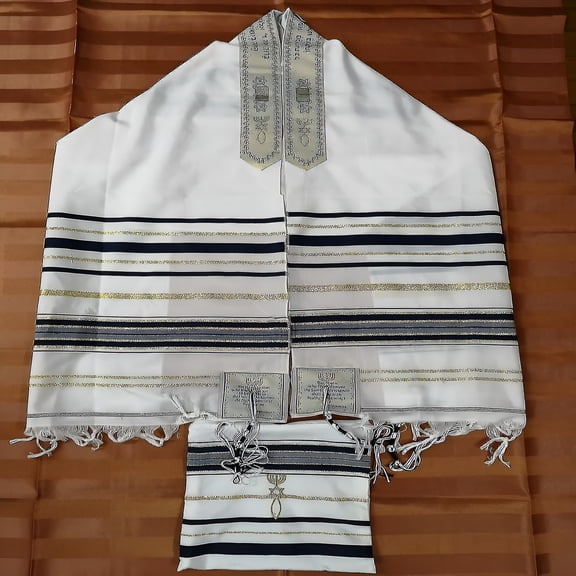 TELOLY Jewish Tallit Prayer Shawl & Talis Bag