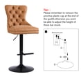 thumbnail image 2 of MIKIBAMA Modern Bar Stools PU Swivel Barstools Adjusatble Seat Height from 26-33 Inch, Set of 2, 2 of 6