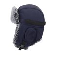 thumbnail image 2 of Bewildely Sombrero de bombardero de invierno para hombres y mujeres, gorro para mantener el calor, esquí, forro de felpa a prueba de viento, Suministros térmicos gema azul, 2 of 6