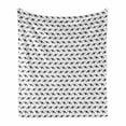 thumbnail image 1 of Valentine's Day Soft Flannel Fleece Throw Blanket, Illustration of Doodle Hearts Drawn by Hand Romantic Love Ornaments, Cozy Plush for Indoor and Outdoor Use, 50" x 60", Dark Grey White, by Ambesonne, 1 of 6