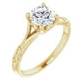 thumbnail image 3 of Pompeii 1 Ct Solitaire Diamond Engagement Ring 14k Yellow Gold Lab Grown (G/H,SI1-SI2), 3 of 4