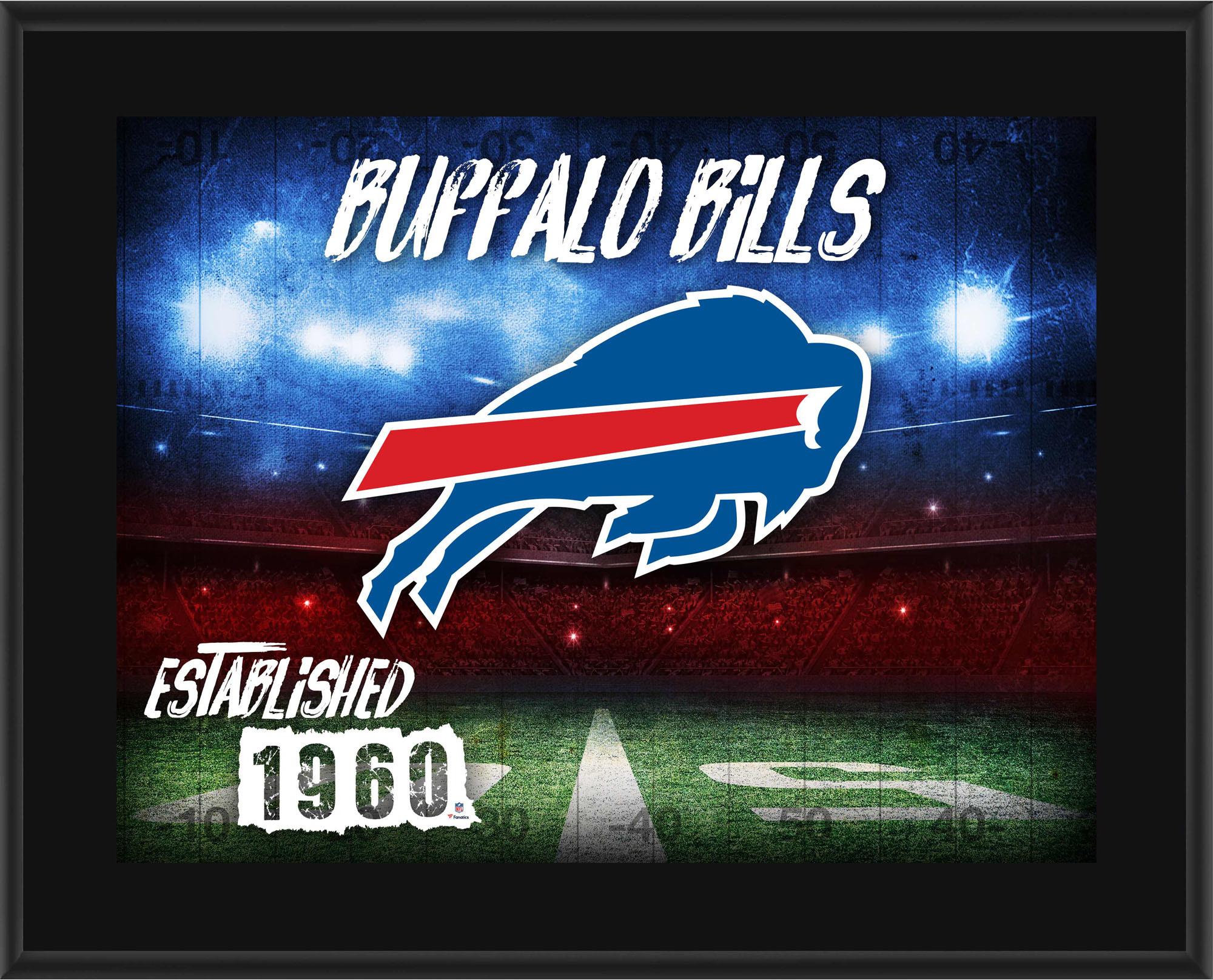 Buffalo Bills 10.5" x 13" Sublimated Horizontal Team Logo Plaque