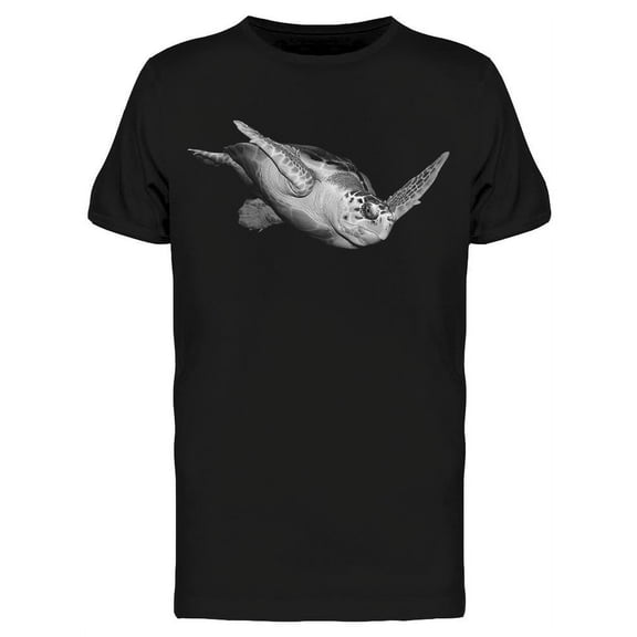 Sea Turtle In Darkness T-Shirt Men -Image by Shutterstock, Male x-Large
