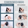 thumbnail image 5 of 2PCS No Drill Curtain Rod Brackets,Self Adhesive Curtain Rod Holders, Curtain Rod Holders No Drilling,Nail Free Curtain Rod Holder for Bathroom Bedroom Livingroom and Kitchen, 5 of 7