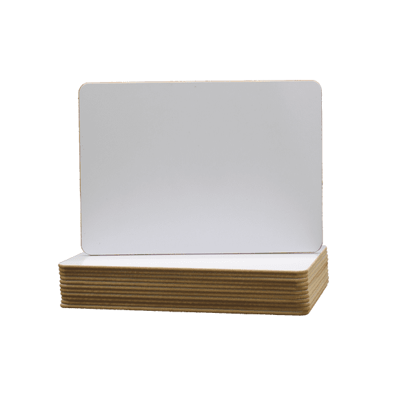 6" x 9" Dry Erase White Boards, Single-Sided Lapboard For Class - 12 Pack