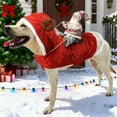thumbnail image 4 of Festive Santa Riding Pet Holiday Apparel Outfit For Small Medium Large Puppies Christmas Dress Up Party Wear, 4 of 5