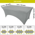 thumbnail image 2 of Mantel Utopia Kitchen Spandex, paquete de 2 unidades, 6 pies, gris, 2 of 9