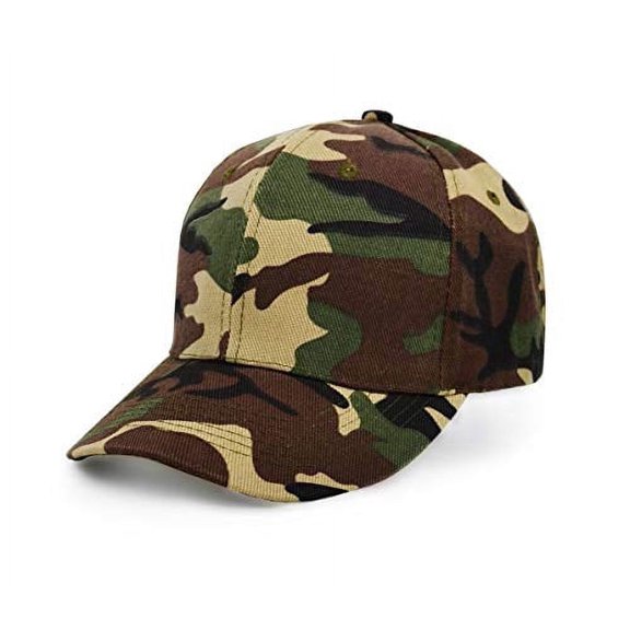 Mens Womens Army Military Baseball Cap Camouflage Hats for Hunting Fishing Outdoor Activities ( Green)