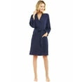 thumbnail image 4 of U2SKIIN Womens Robes, Lightweight Blend Cotton Bathrobe 3/4 Sleeves Knit Soft Sleepwear Ladies Loungewear(Navy,L), 4 of 5