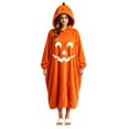 thumbnail image 2 of Ruyelune Pink Halloween Pumpkin Onesie Pajamas for Adults Cute Pumpkin Hooded Costume Plush Pumpkin Sleepwear Funny Halloween Party Outfit S, 2 of 4