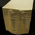thumbnail image 6 of BalsaCircle 12" x 108" Shiny Mirror Foil Tulle Table Runner Champagne, 6 of 7