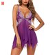 thumbnail image 1 of Camisón de perspectiva de vestido de ropa de dormir de encaje floral sexy para mujer, púrpura, M Noticed XX000215-10, 1 of 7