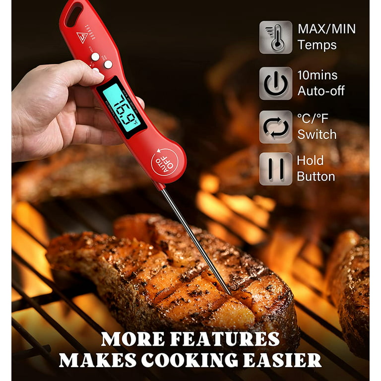 Wireless Digital BBQ Meat Thermometer, Dual Probes, Long Range, Instant  Read, Large Backlit Screen