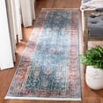 thumbnail image 2 of SAFAVIEH Victoria Bethanie Floral Bordered Runner Rug, Navy/Red, 2'2" x 10', 2 of 8
