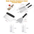 thumbnail image 2 of QUTETN 6 Pcs Flat Top Grill Accessories Set for Blackstone and Camp Chef  Enlarged Spatulas  Scraper  Tongs  Grill Spatula Kit for Outdoor BBQ, 2 of 6