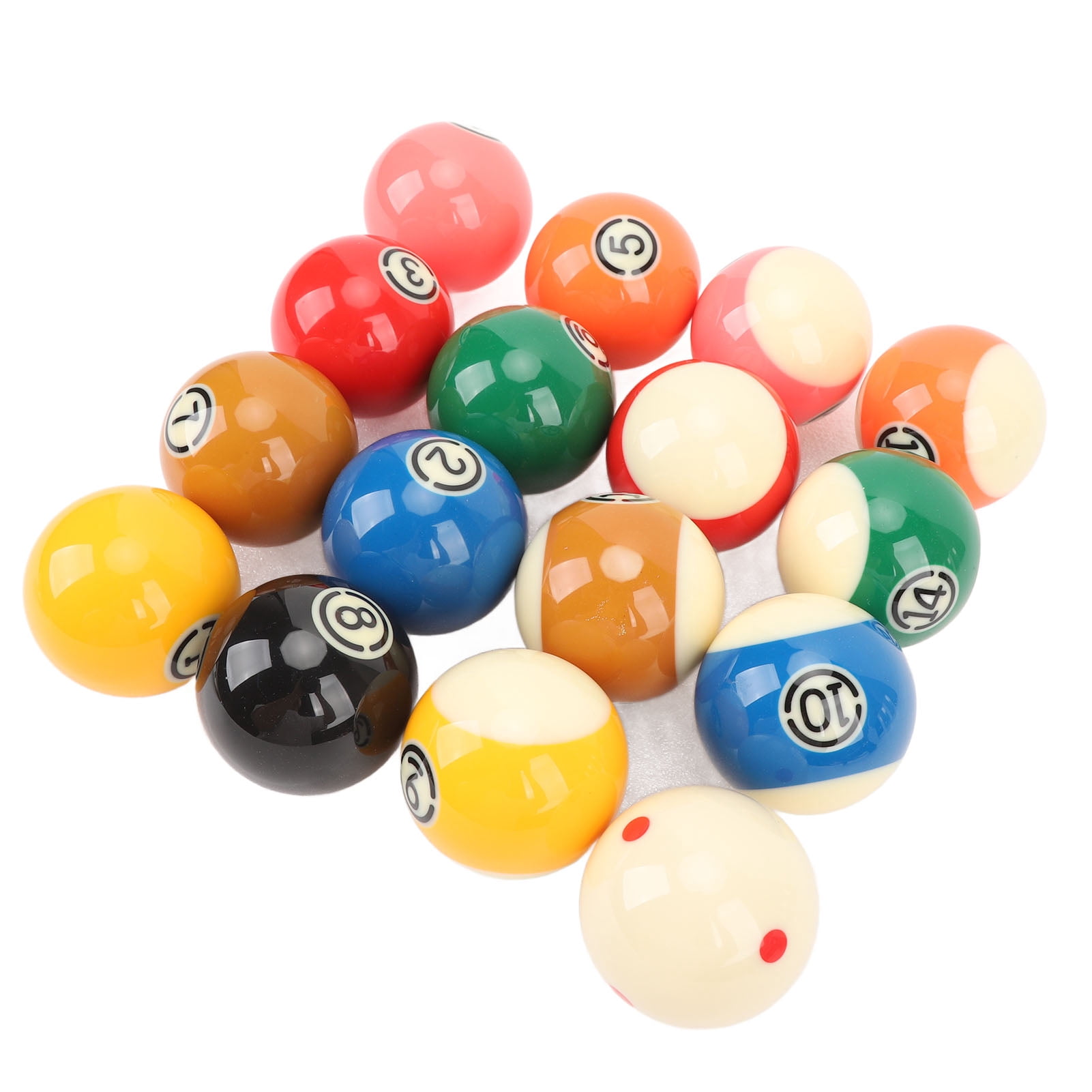Juego De Bolas De Billar Miniatura - 16 Piezas, Tamaños 32 Mm Y 38 Mm, Resina, Para Mesas Pequeñas Y Medianas