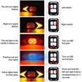 thumbnail image 4 of Luz de señal de giro para bicicleta, luz trasera para bicicleta, luces intermitentes inalámbricas recargables por USB, luz de advertencia para ciclismo, 6 modos de iluminación para garantizar la segur, 4 of 5
