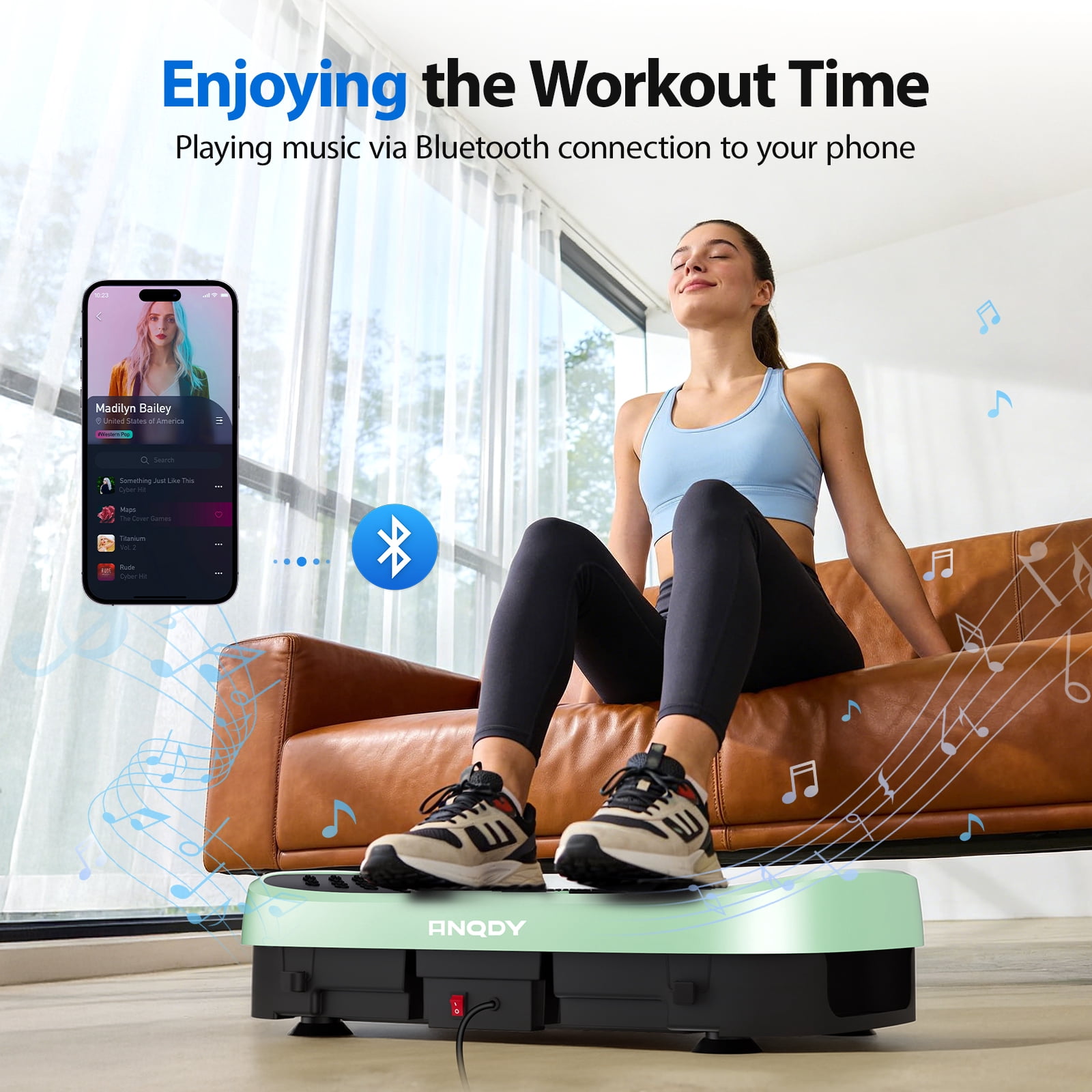 Anqdy Vibration Platform Exercise Machine Magnetic Acupoints Full Body for Lymphatic Drainage