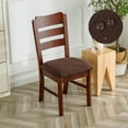thumbnail image 7 of Genina Waterproof Seat Covers for Dining Room Jacquard Chairs Covers Removable Dining Kitchen Chair Cover(Set of 4,Chocolate), 7 of 7