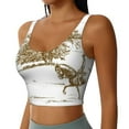 thumbnail image 2 of Goofa Horse Rider In Field Printed Sports Bras for Women, High Impact Running Bra Workout Crop Tank Tops Longline Sports Bra Push up-X-Large, 2 of 9