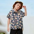 thumbnail image 2 of Hihipz Little Boys Polo Shirt Floral Print Shirts Hawaii Beach Casual Summer Tops,Sizes 6-7, 2 of 5