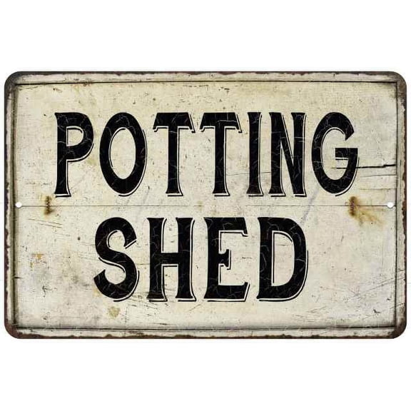 Potting Shed Vintage Look Chic Distressed 8x12108120020139