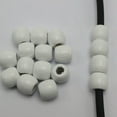 thumbnail image 3 of U8MO 100 White Barrel Wood Beads 12mm with Big Hole~Wooden Beads, 3 of 7