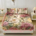 thumbnail image 2 of COEQINE Twin Size Sheet Set Soft Wrinkle Free 3 Pieces Bed Sheets Set with Deep Pocket Bedsheet & Pillowcases Home Decor for Twin Size Bed, Hummingbird Peony Floral, 2 of 5