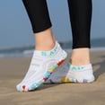 thumbnail image 5 of Domuza Women’s Barefoot Water Shoes, Breathable Knit Quick-Dry Swim Shoes with Colorful Non-Slip Sole for Beach, Pool, and Water Sports White 8.5（EU-41）, 5 of 6