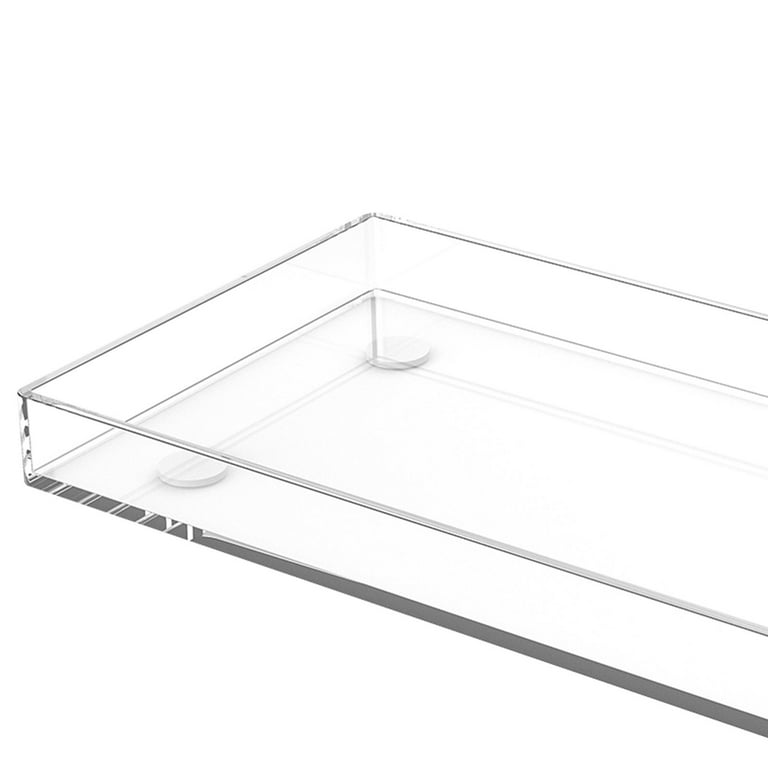 Clear Acrylic Tray Acrylic Serving Tray Simple Modern Transparent  Decorative Display Tray Storage Tray for Towels Cosmetics and Accessories