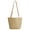 Khaki, variant on BadPiggies Women Straw Beach Bag Buckets Shoulder Bag Tote Bag Summer Hand-woven Handbag (Khaki)