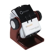 Rolodex Wood Tones Open Rotary Business Card File Holds 400 2 5/8 x 4 Cards, Mahogany