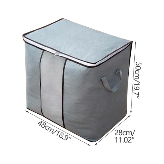 Moocorvic Storage Bins with Lids, Organization and Storage Under Bed Storage, Large Size Waterproof Storage Box with Durable Handles, for Bedding Clothing Blanket(Gray,19x20x11'')