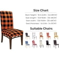 thumbnail image 3 of 4Pcs Fall Chair Slipcovers Orange White Buffalo Check Dining Chair Covers Protector Removable Stretch Elastic Seat Covers for Thanksgiving Party Kitchen Home Hotel Restaurant Ceremony Decor, 3 of 6