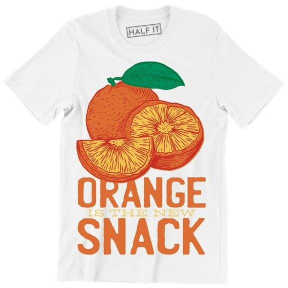 Orange Is The Snack Funny Pun Joke Fruit Slogan Men's T-Shirt