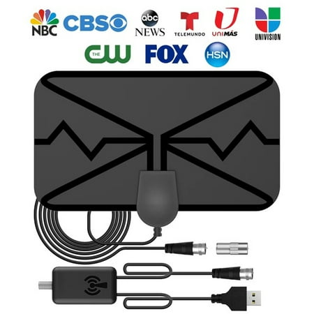 4K Indoor Digital TV Antenna 3600 Miles Long Range with Built-in Amplifier HD TV Smart Antenna for All Television