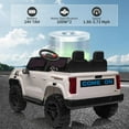 thumbnail image 3 of Eastvita 24V Ride on Car 2-Seater Ride on Toys Truck Remote Battery Display Trunk LED Music White, 3 of 8