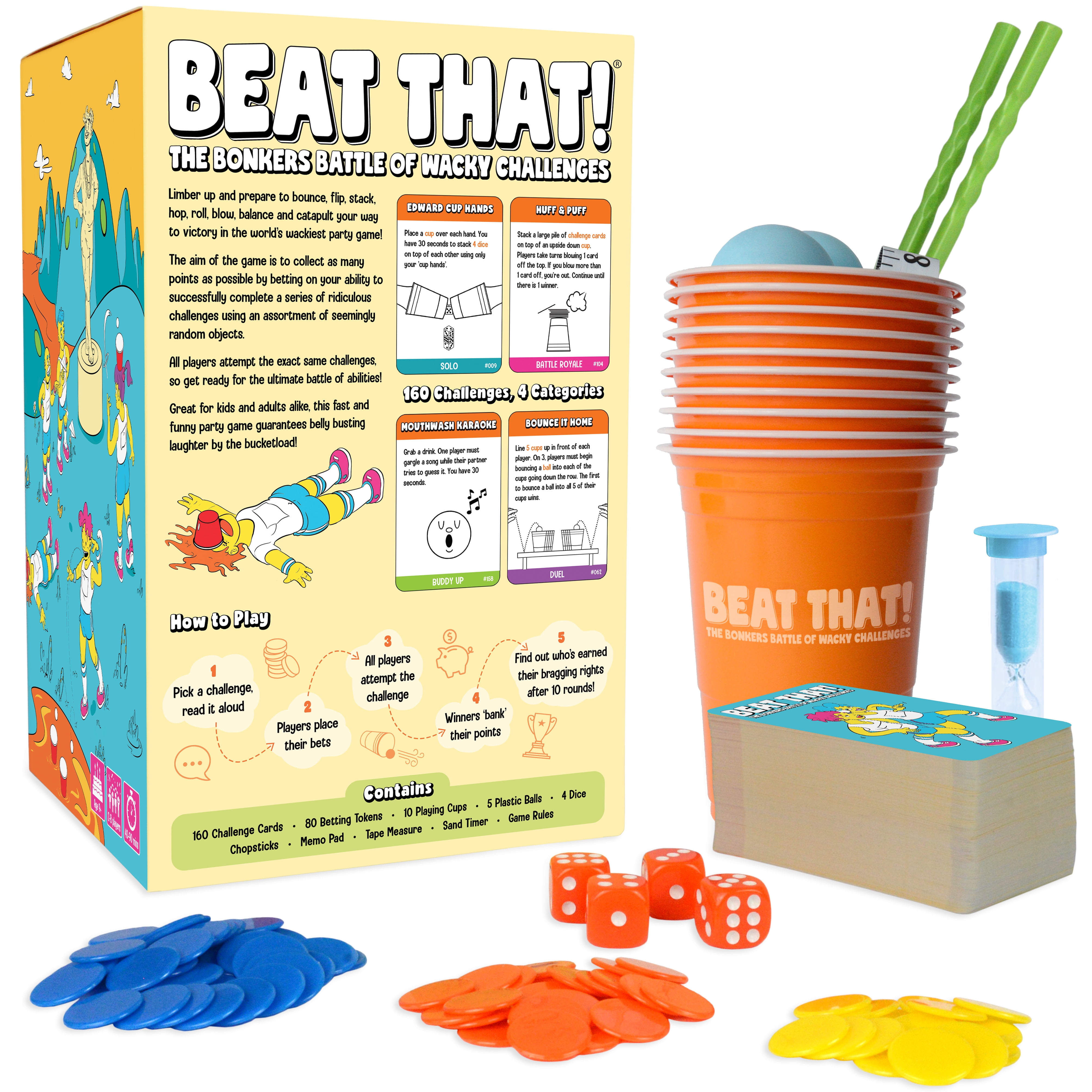 Beat That - The Bonkers Battle of Wacky Challenges Family Party Game for &  Ad 866167000273