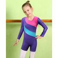 thumbnail image 2 of Maillot de gimnasia BAOHULU para niñas pequeñas, color morado, manga larga, 2 of 3