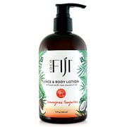 Coco Fiji Coconut Oil Infused Face  Body Lotion Lemongrass Tangerine 12oz
