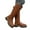 Khaki, variant on Women's Leather Knee High Boots Platform Wide Calf Riding Booties Wide Toe Box Non Slip Long Fall Boots with Side Zipper Brown Size 6.5