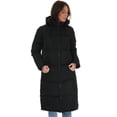 thumbnail image 3 of Women's Brave Soul Cello Maxi Length Padded Jacket in Black, 3 of 5
